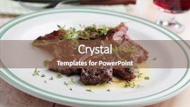  Presentation with wine - Beautiful slide set featuring lamb chops braised in red backdrop and a tawny brown colored foreground