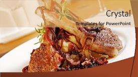  Presentation with spanish food - Amazing presentation having lamb cutlets with rosemary balsamic backdrop and a  colored foreground