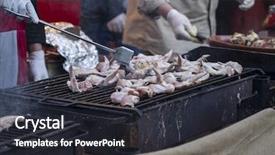  Presentation with employment fair - Slide deck enhanced with lamb in a medieval fair background and a  colored foreground