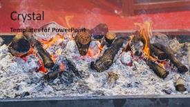  Presentation with sausages - Beautiful PPT theme featuring lamb in a medieval fair backdrop and a red colored foreground