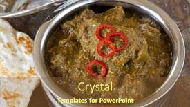  Presentation with curry - Audience pleasing presentation theme consisting of lamb-korma-indian-curry backdrop and a tawny brown colored foreground