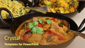  Presentation with curry - Amazing presentation having lamb korma with rice and vegetable curry backdrop and a tawny brown colored foreground