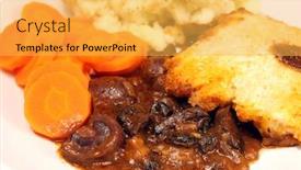  Presentation with kidney - Theme enhanced with lamb-s-kidney-and-mushroom background and a yellow colored foreground