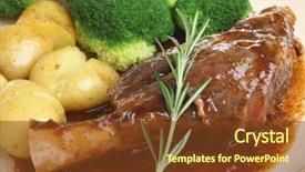  Presentation with new joinee announcem ent - Amazing presentation design having lamb shank with new potatoes backdrop and a  colored foreground