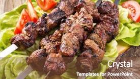  Presentation with jesus shepherd lamb god - Beautiful PPT theme featuring lamb shashlyk backdrop and a tawny brown colored foreground