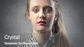  Presentation with sad girl - Presentation design having laments - beautiful sad blonde girl background and a  colored foreground