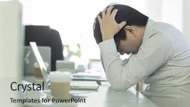  Presentation with end - Colorful slide set enhanced with laments - businessman who is backdrop and a light gray colored foreground