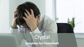  Presentation with end - Slide set featuring laments - businessman who is background and a gray colored foreground