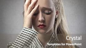  Presentation with it´s a girl - Audience pleasing presentation theme consisting of laments - desperate beautiful blonde girl backdrop and a violet colored foreground