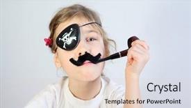  Presentation with fake taxi - PPT theme with laments - little girl in white background and a lemonade colored foreground