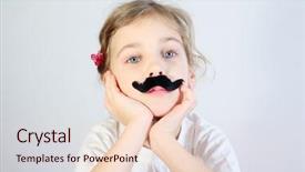  Presentation with melancholy - Cool new presentation theme with laments - little melancholy girl in white backdrop and a lemonade colored foreground