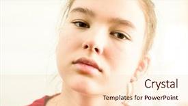  Presentation with teen girl - Cool new presentation design with laments - pensive teen girl face backdrop and a lemonade colored foreground