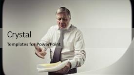  Presentation with transparen virtural screen - Cool new presentation theme with laments - senior tv announcer backdrop and a light gray colored foreground