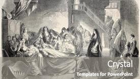  Presentation with funeral - Audience pleasing presentation consisting of laments - vocero old illustration funeral lamentations backdrop and a gray colored foreground