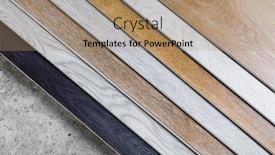  Presentation with flooring - Cool new presentation design with laminate-flooring-planks-variations backdrop and a coral colored foreground