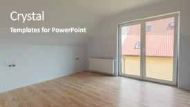  Presentation with floor - PPT theme consisting of laminated floor in the house background and a  colored foreground