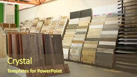  Presentation with flooring - Audience pleasing presentation theme consisting of laminated flooring samples in hardware backdrop and a tawny brown colored foreground