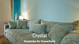  Presentation with motif - PPT theme with lamined paper - amazing luxury designer sofa background and a gray colored foreground