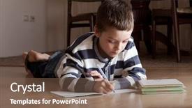  Presentation with floor - Cool new theme with lamined paper - child does lessons lying backdrop and a  colored foreground