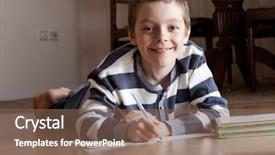 Presentation with floor - PPT theme having lamined paper - child does lessons lying background and a  colored foreground
