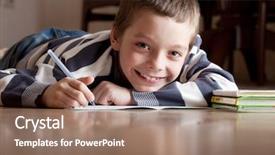  Presentation with child malnourished - Audience pleasing presentation consisting of lamined paper - child does lessons lying backdrop and a  colored foreground