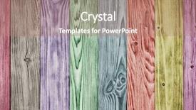  Presentation with wood planks - Audience pleasing presentation theme consisting of lamined paper - colorful wood planks backdrop and a mint green colored foreground