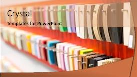  Presentation with decor - Slide set enhanced with lamined paper - decor clorful palette background and a coral colored foreground