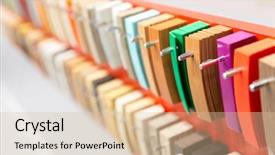  Presentation with balloon decor - Beautiful PPT theme featuring lamined paper - decor clorful palette backdrop and a  colored foreground