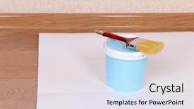  Presentation with painting walls paint roller - Beautiful presentation theme featuring art - stock car race - vehicle backdrop and a white colored foreground.