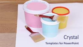  Presentation with paint - Beautiful PPT layouts featuring newborn twin babies portrait backdrop and a lemonade colored foreground