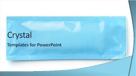  Presentation with blank - Amazing presentation having foil sachet isolated on white backdrop and a arctic colored foreground