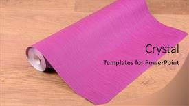  Presentation with wooden floor and gold frame - Beautiful slide set featuring lamined paper - wallpaper on wooden floor backdrop and a  colored foreground