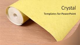  Presentation with wood floor wiht lighting - Presentation design featuring lamined paper - wallpaper on wooden floor background and a  colored foreground