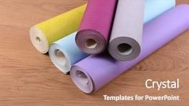  Presentation with wooden floor and gold frame - PPT theme with lamined paper - wallpapers on wooden floor background and a coral colored foreground