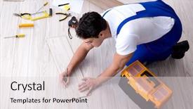  Presentation with energy conservation home - Amazing slide set having laminates - may laying laminate flooring backdrop and a lemonade colored foreground