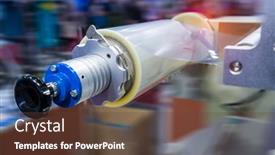  Presentation with film - Slide deck enhanced with laminating-and-rewinding-kind background and a tawny brown colored foreground