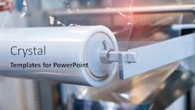  Presentation with film - Presentation theme enhanced with laminating-and-rewinding-kind background and a light blue colored foreground