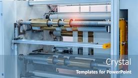  Presentation with film - PPT theme featuring laminating-and-rewinding-kind background and a ocean colored foreground