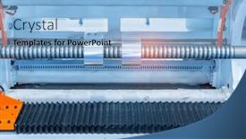  Presentation with film - Theme featuring laminating-and-rewinding-kind background and a light blue colored foreground