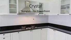  Presentation with interior design of classic white - Audience pleasing presentation design consisting of lamination steel - modern white clean kitchen interior backdrop and a  colored foreground