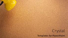  Presentation with cork - Amazing slide deck having lamp-and-on-cork-board backdrop and a coral colored foreground