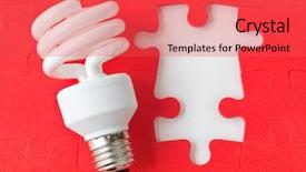  Presentation with red puzzle - Colorful slides enhanced with lamp and red puzzle - concept backdrop and a red colored foreground