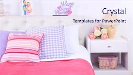  Presentation with room - Presentation theme featuring lamp basket - comfortable soft bed in room background and a sky blue colored foreground