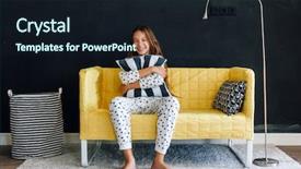  Presentation with child teen - Slide deck featuring lamp basket - home portrait of pre teen background and a wine colored foreground