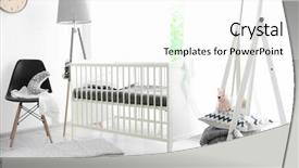  Presentation with room - PPT layouts having lamp basket - interior of modern baby room background and a  colored foreground