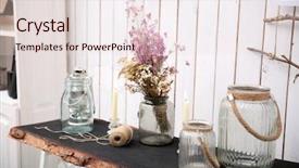  Presentation with brick wall - Presentation design with lamp basket - modern workplace for designer background and a lemonade colored foreground