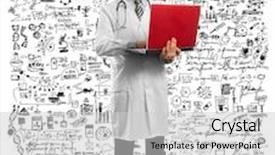  Presentation with man head in hands - Audience pleasing PPT theme consisting of lamp head doctor man with stethoscope against different backgrounds backdrop and a light gray colored foreground