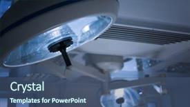  Presentation with operating room - Amazing slide set having lamp in modern operating room backdrop and a ocean colored foreground