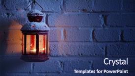  Presentation with lantern - Amazing presentation having lamp lighting - christmas lantern with snowfall closeup backdrop and a ocean colored foreground