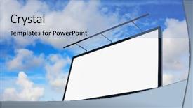  Presentation with advertising - Cool new presentation theme with lamp post - outdoor advertising backdrop and a light blue colored foreground